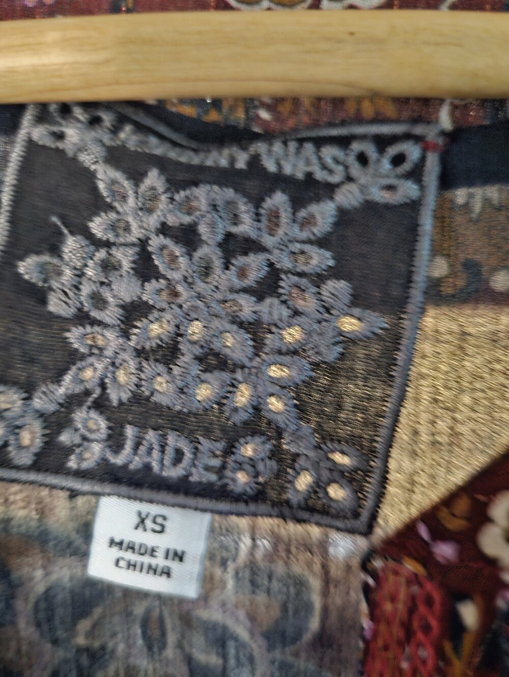 Johnny Was JADE XS Tiered Maxi Dress Metallic Paisley Boho Chic Fall - Picture 8 of 10